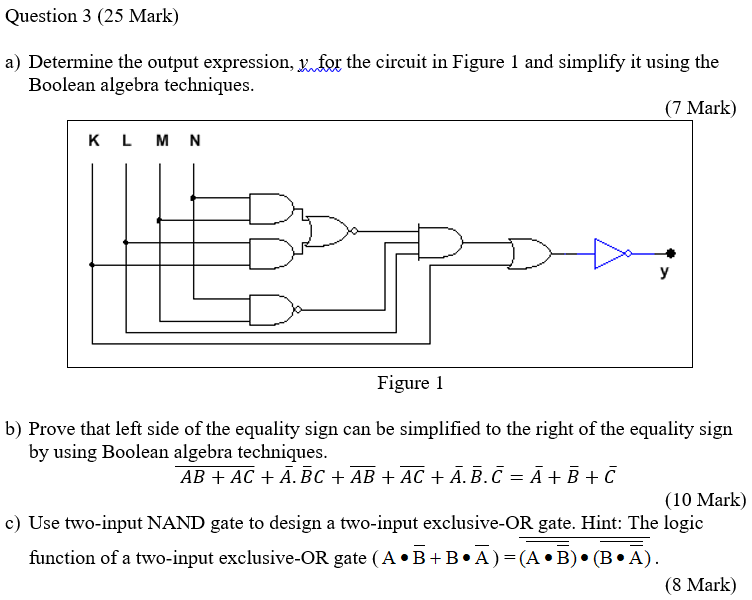 Solved Question 3 (25 Mark) a) Determine the output | Chegg.com