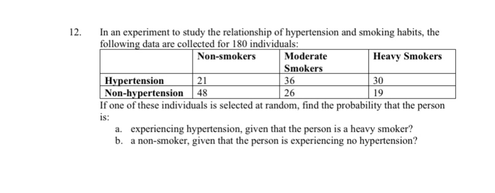 Solved 12. In an experiment to study the relationship of