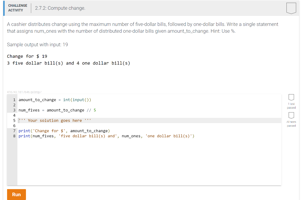 Solved A cashier distributes change using the maximum number Chegg com