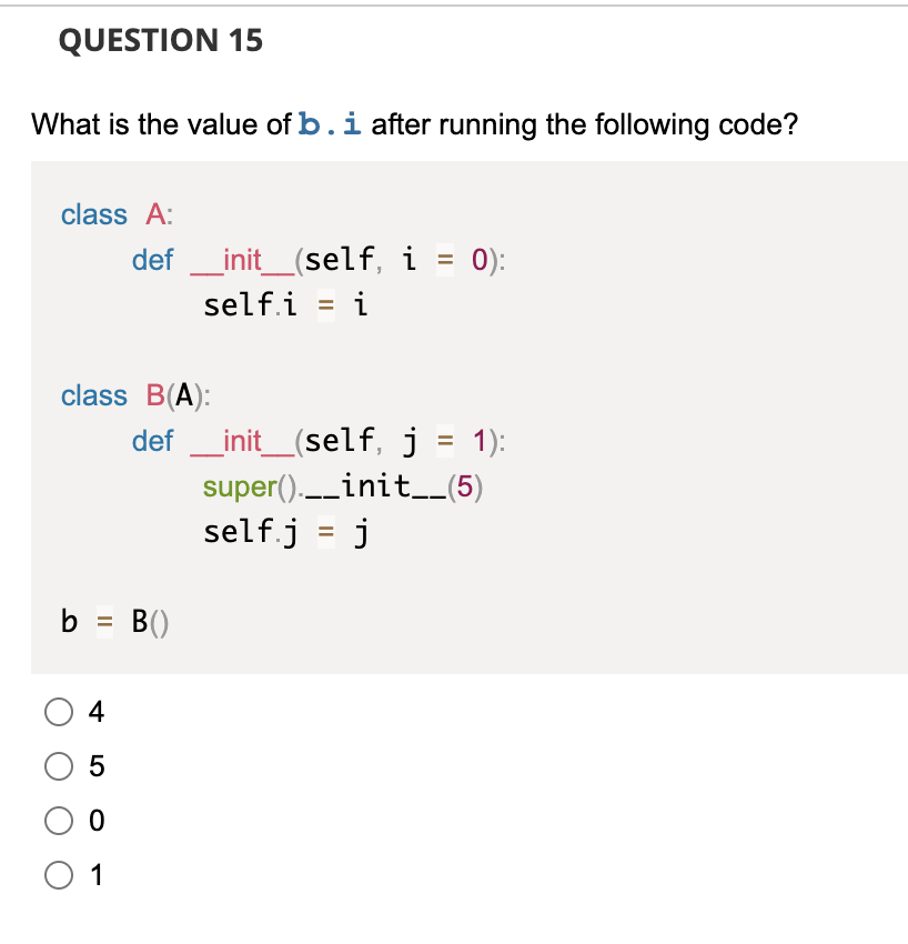 Solved QUESTION 15 What Is The Value Of B. I After Running | Chegg.com