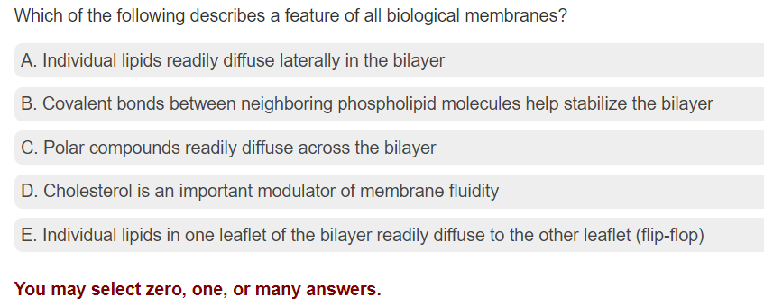 Solved Which of the following describes a feature of all | Chegg.com