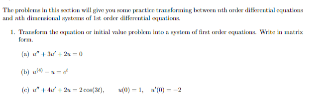 Solved . Transform the equation or initial value problem | Chegg.com