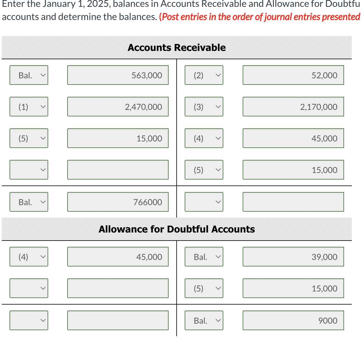 Prepare the journal entry to record bad debt expense | Chegg.com