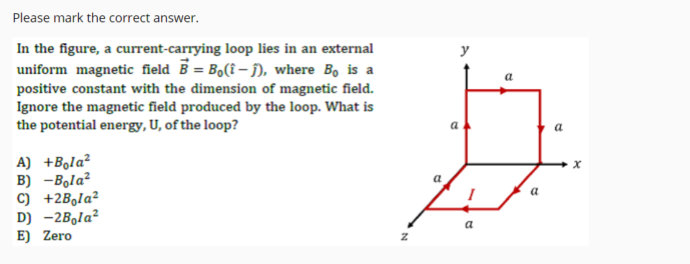 Solved In the figure, a current-carrying loop lies in an | Chegg.com