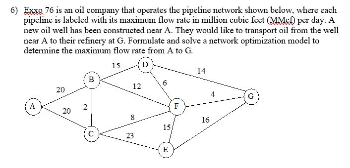 Solved Exxo 76 is an oil company that operates the pipeline | Chegg.com