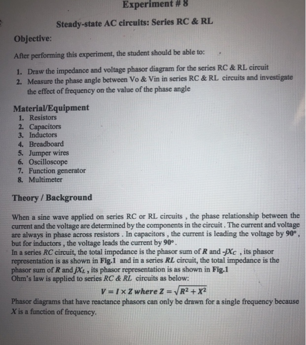 rc circuit experiment report rc circuit experiment report