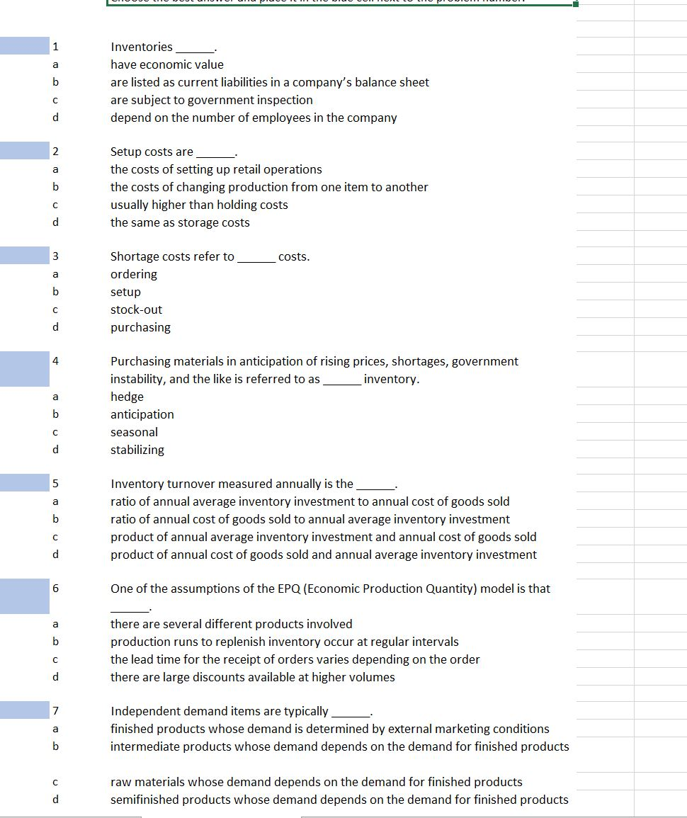 Solved A B Inventories Have Economic Value Are Listed As | Chegg.com