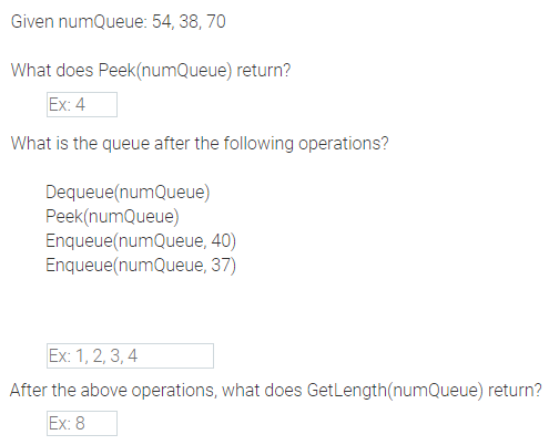 Solved Draw the contents of the queue after the following