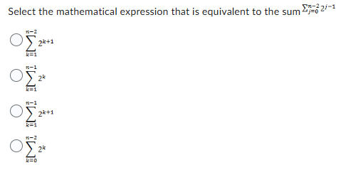 Solved Select the mathematical expression that is equivalent | Chegg.com
