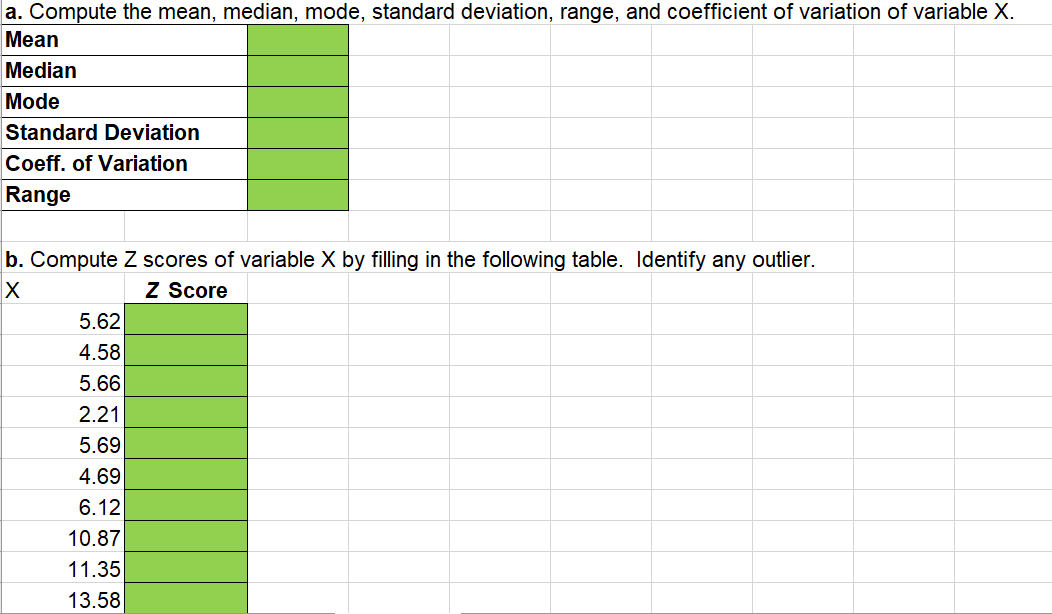 Solved The sample data below represent two variables X and | Chegg.com