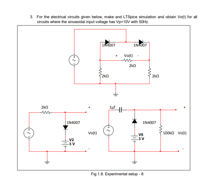 Solved 3. For the electrical circuits given below, make and | Chegg.com