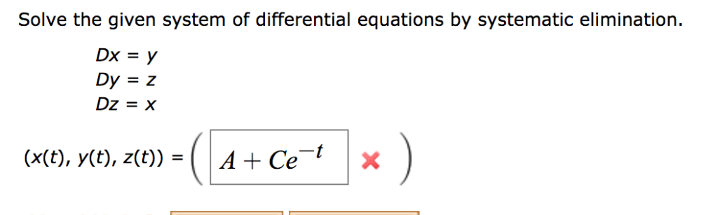 Solved Solve The Given System Of Differential Equations By 4296