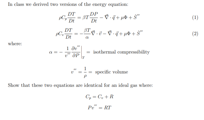 Show That These Two Equations Are Identical For An Chegg Com