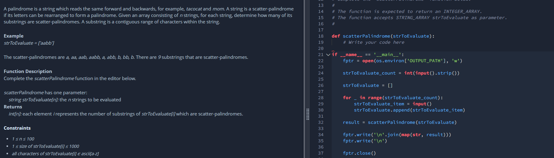 Solved # A palindrome is a string which reads the same | Chegg.com