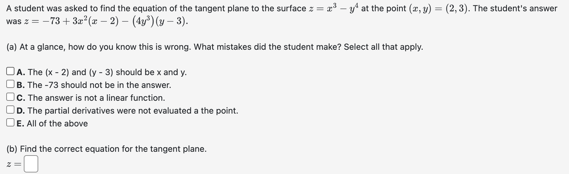 Solved A Student Was Asked To Find The Equation Of The | Chegg.com