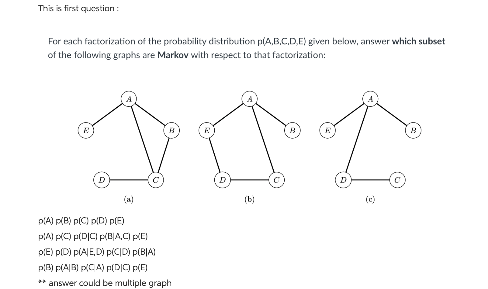 Solved This is first question : For each factorization of | Chegg.com