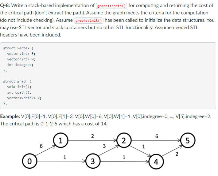 Solved Q-8: Write a stack-based implementation of | Chegg.com