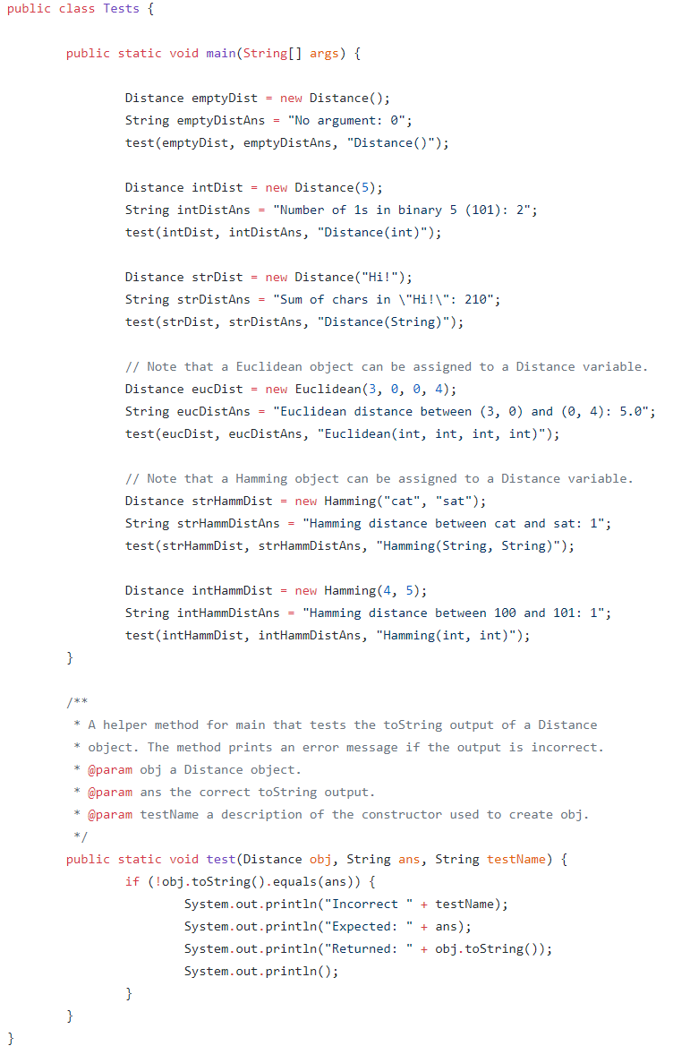 Solved // TODO: Add Javadoc comments to the class and all | Chegg.com