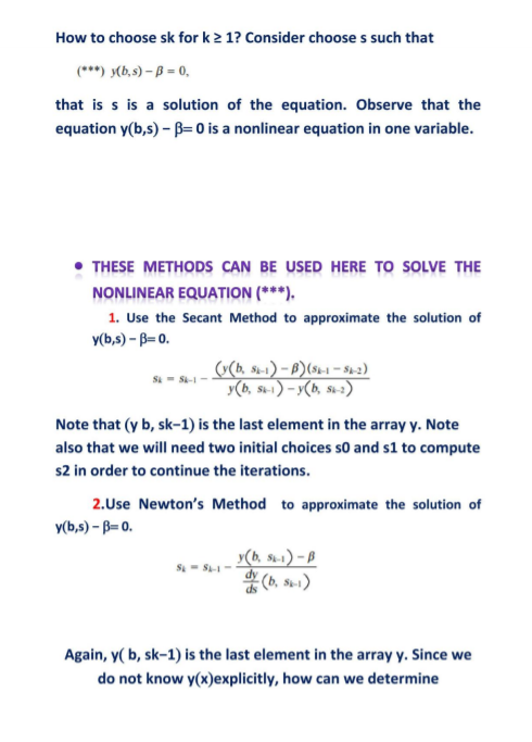 3 Nonlinear Shooting Method Consider The Boundary