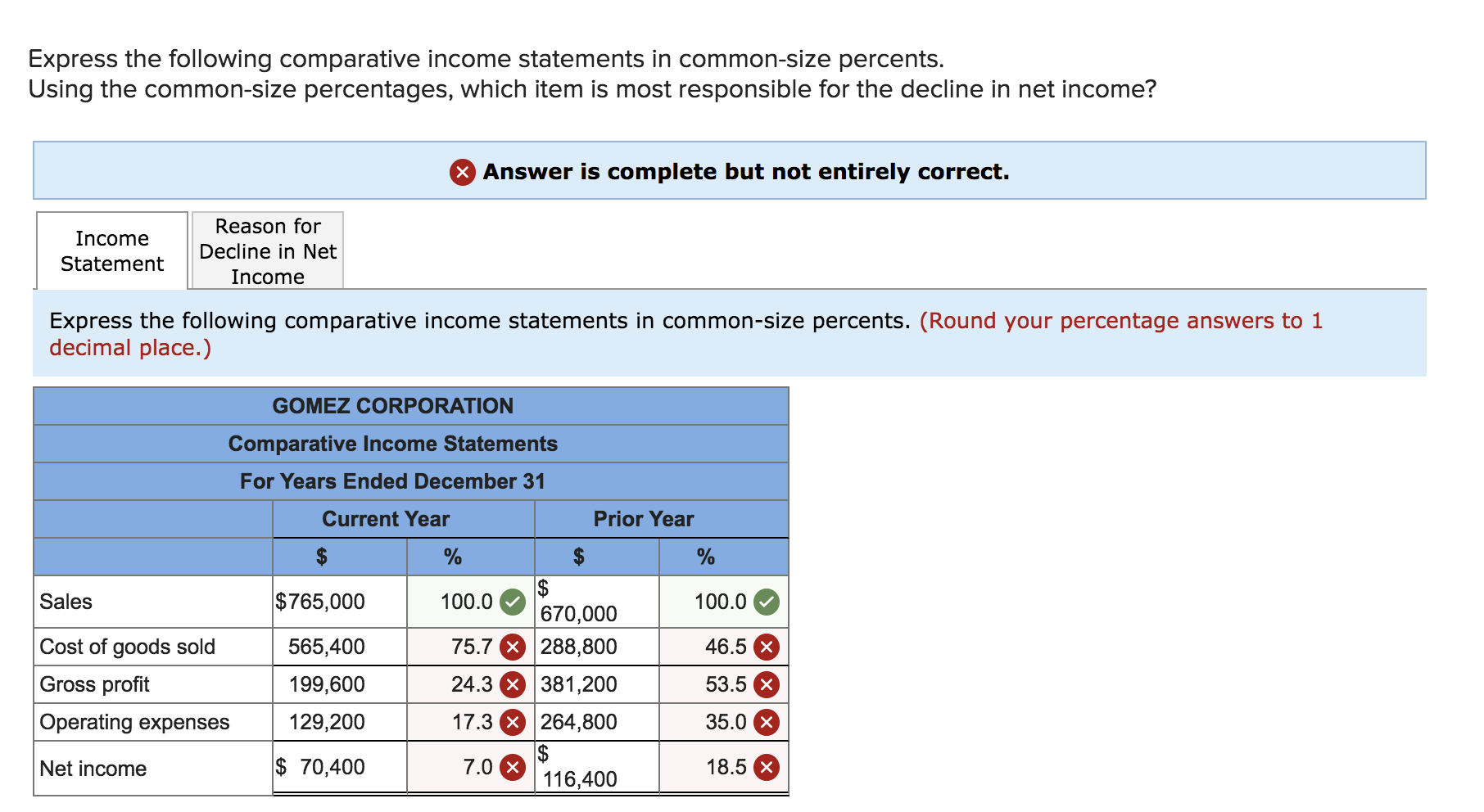 Solved Express the following comparative statements