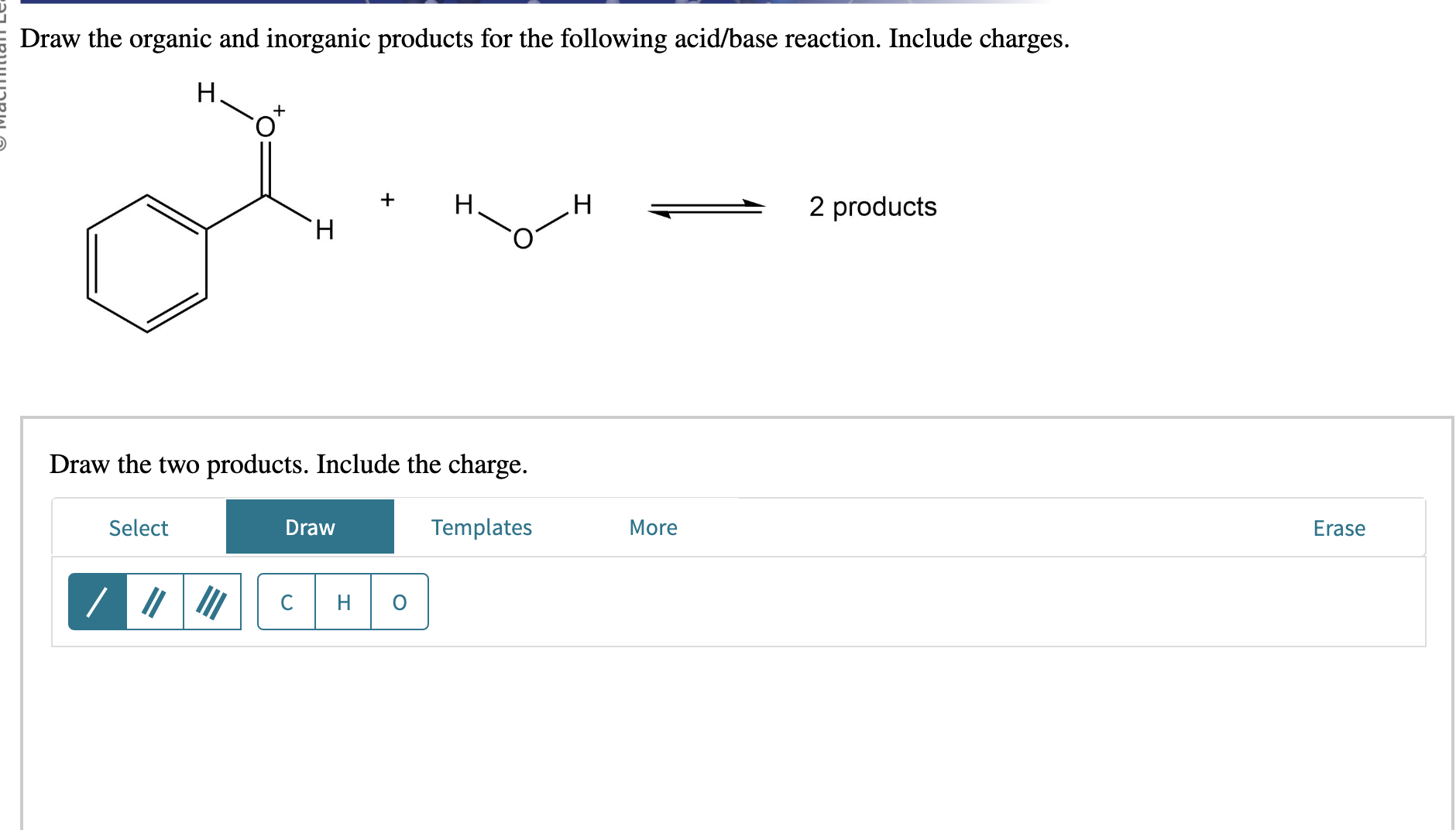 Solved Draw the organic and inorganic products for the | Chegg.com