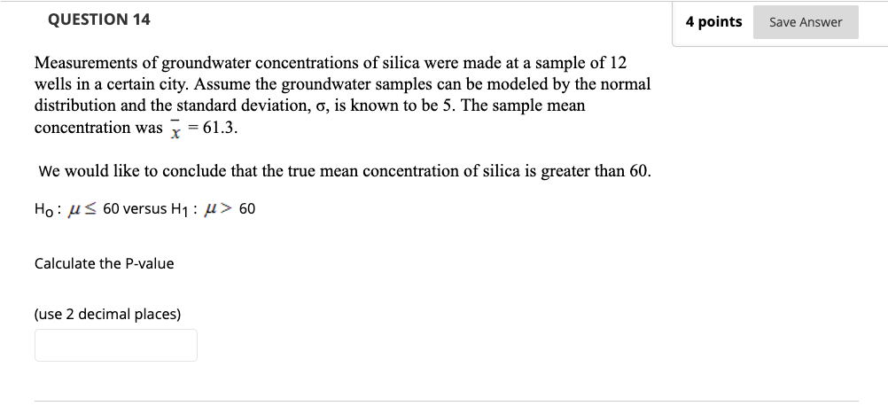 Solved QUESTION 14 4 points Save Answer Measurements of | Chegg.com