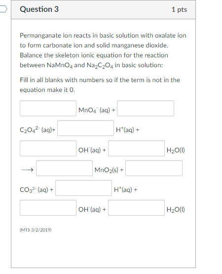 Solved Balance the following acidic skeleton reaction and | Chegg.com