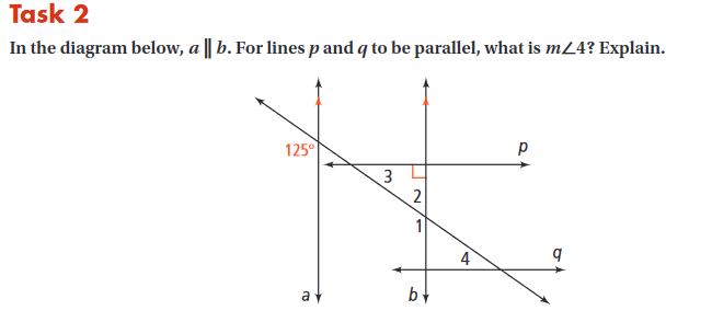 Solved 2 In The Diagram Below A B For Lines P And Q To Be Parallel