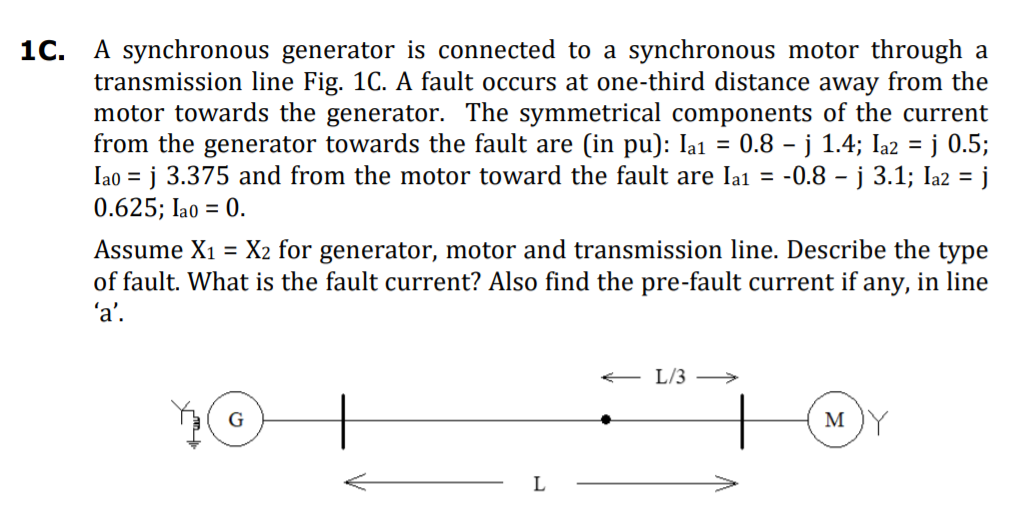 Solved 1C. A synchronous generator is connected to a | Chegg.com