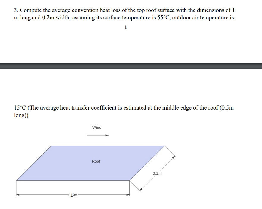 Solved 3. ﻿Compute the average convention heat loss of the | Chegg.com
