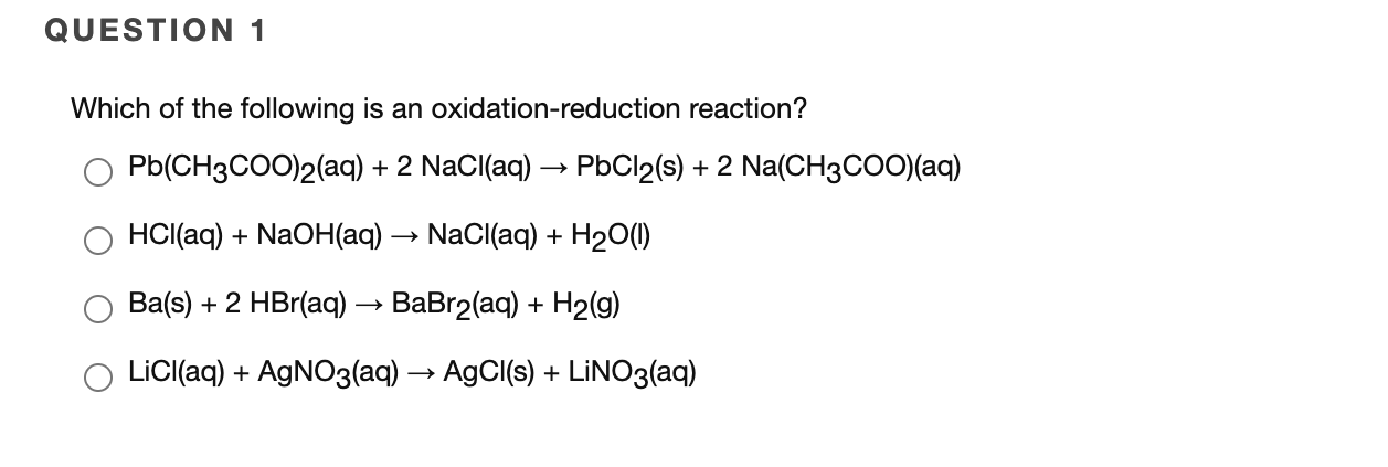Solved QUESTION 1 Which of the following is an | Chegg.com