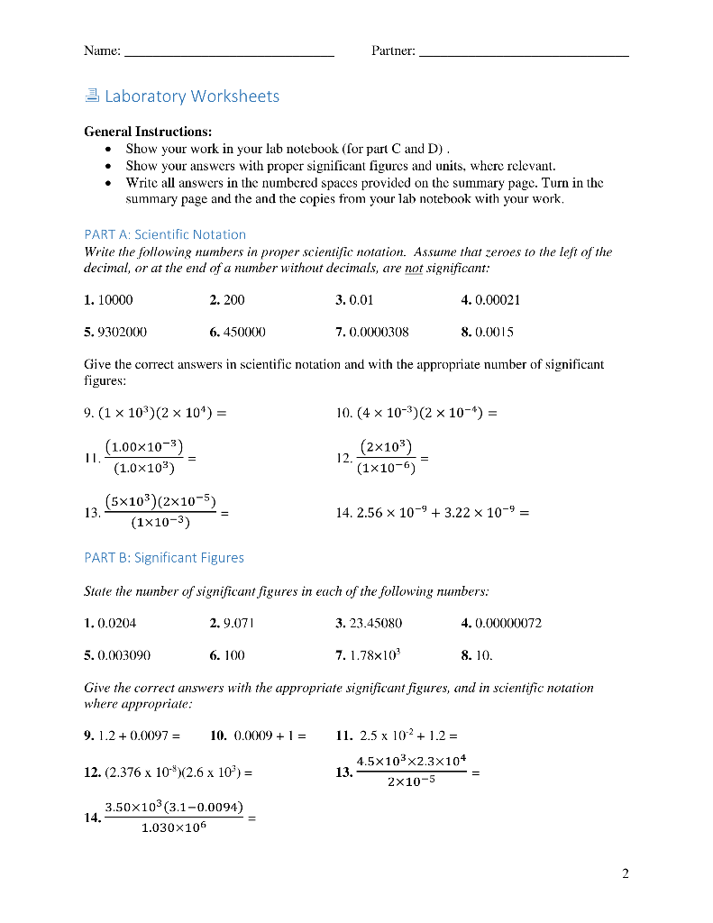 Solved General Instructions: - Show your work in your lab | Chegg.com