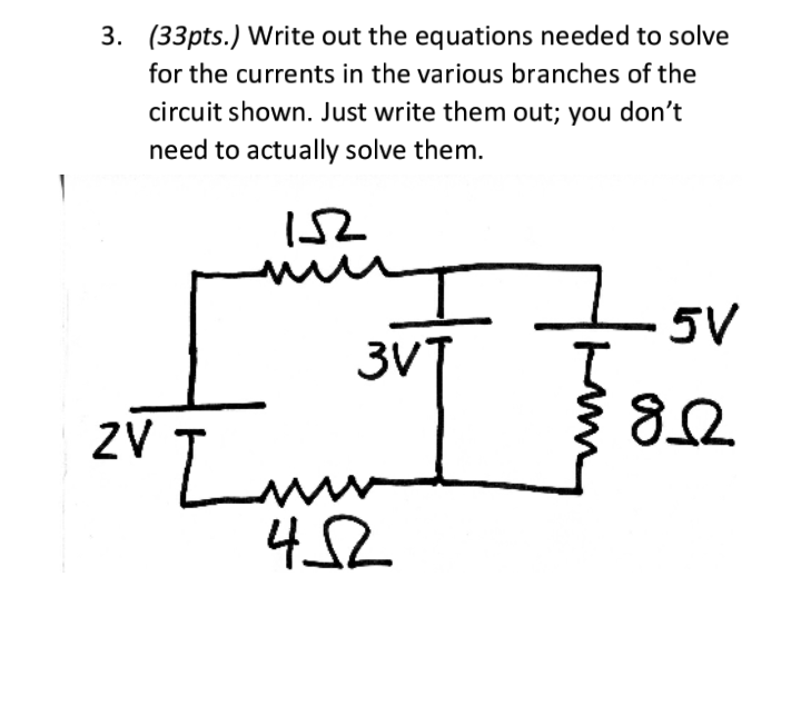 Solved 3. (33pts.) Write out the equations needed to solve | Chegg.com