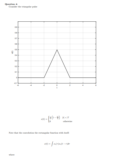 Solved Question : Consider the triangular pulse 0.9 0.8 0.7 | Chegg.com