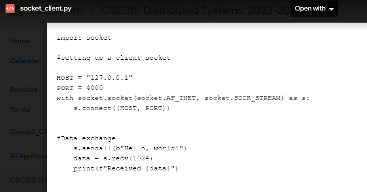 Solved import socket \#setting up a client socket HOST | Chegg.com