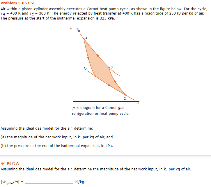 Solved Problem 5.053 SI Air within a pistoncylinder