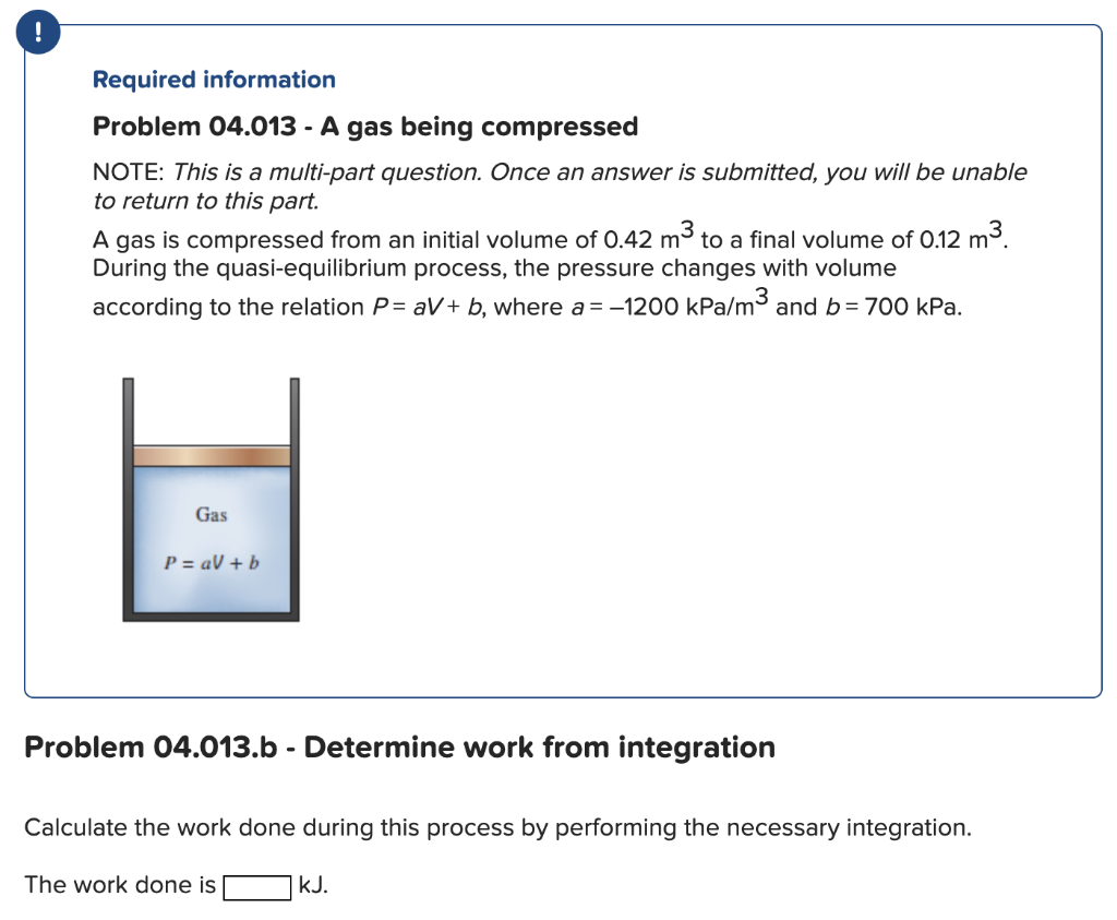 Solved Required information Problem 04.013 A gas being