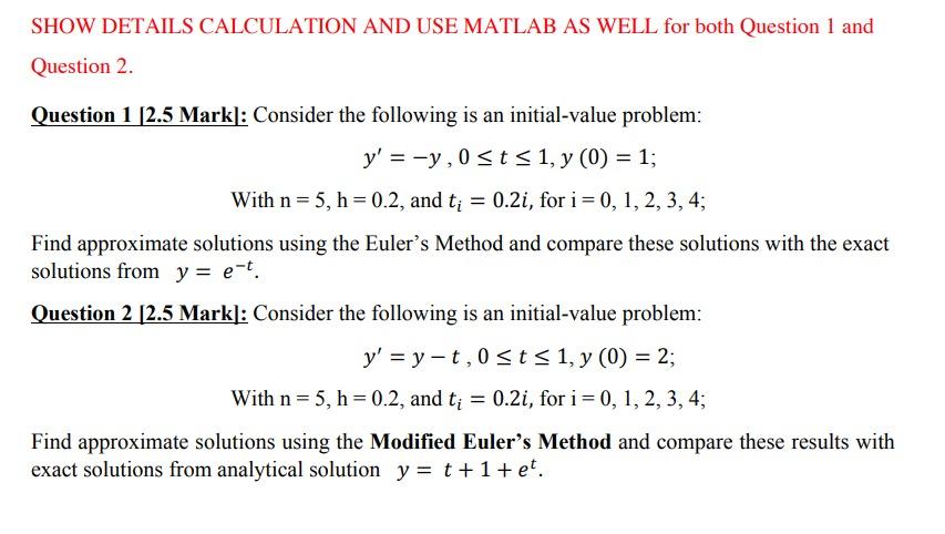 Solved Please In MATLAB code , if it is possible i want | Chegg.com