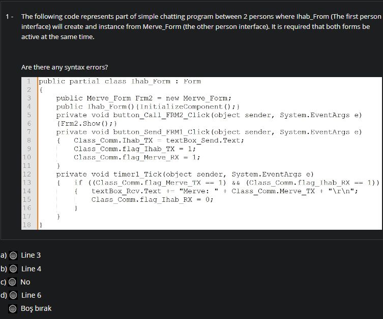 The following code represents part of simple chatting | Chegg.com