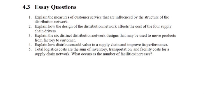 essay questions on customer service