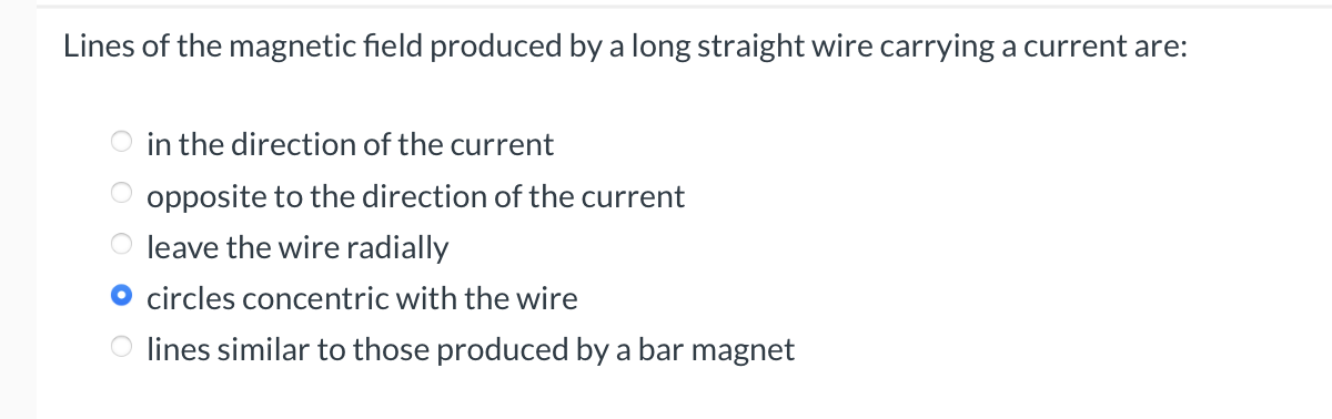 Solved Lines of the magnetic field produced by a long | Chegg.com