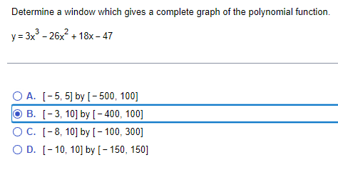 Solved Determine a window which gives a complete graph of | Chegg.com