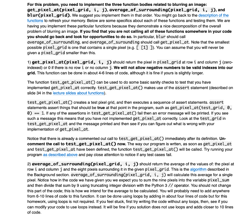 For this problem, you need to implement the three | Chegg.com