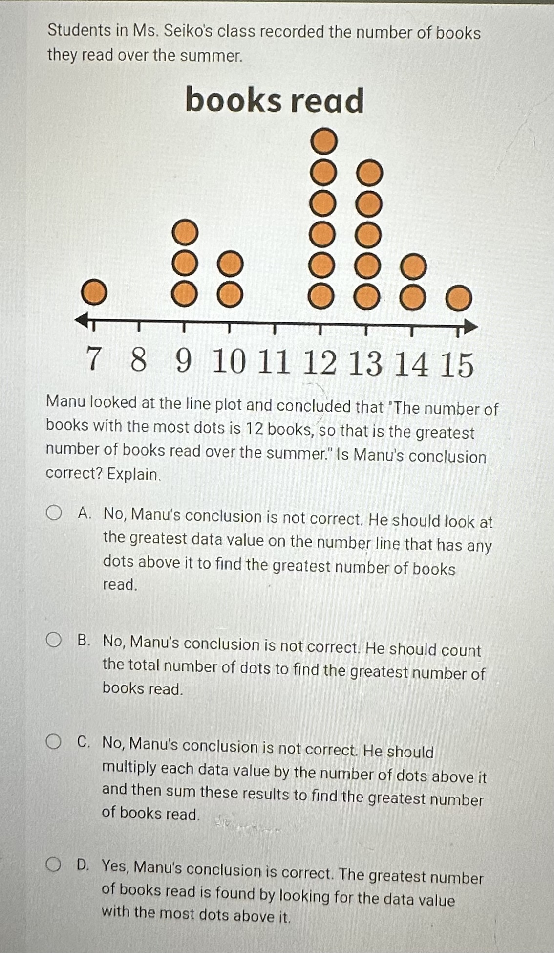 Solved students in ms seiko s class recorded the number of chegg