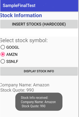 Solved Develop an Android application that retrieves stocks | Chegg.com