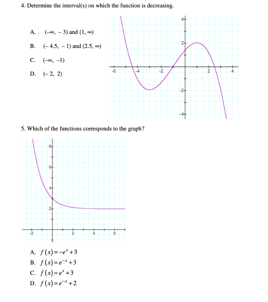 Solved 4. Determine the interval(s) on which the function is | Chegg.com