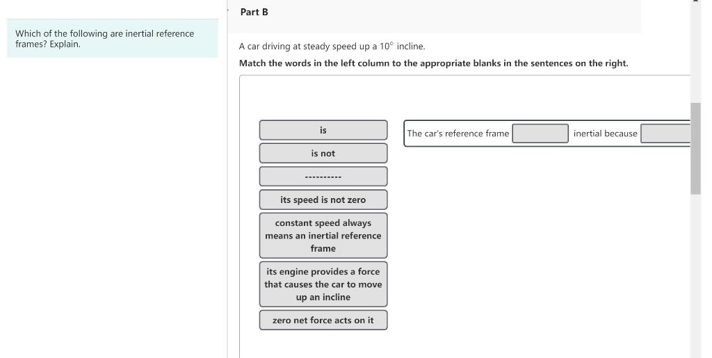 Solved part b which of the following are inertial reference chegg