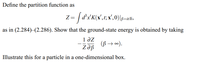 Solved Define the partition function as | Chegg.com