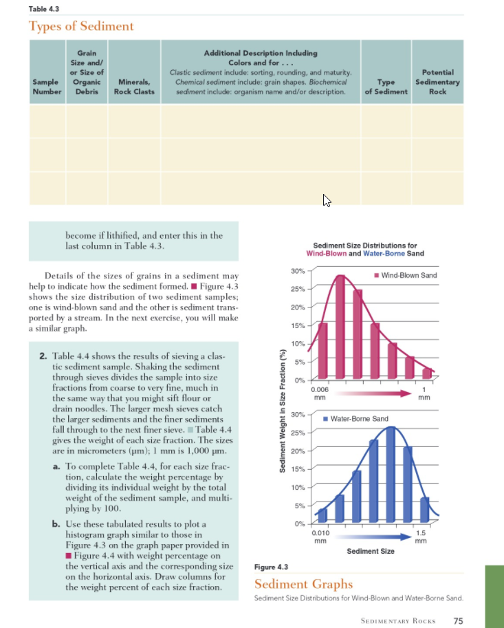 Solved LAB 4 Sedimentary Rocks OBJECTIVES To understand how | Chegg.com
