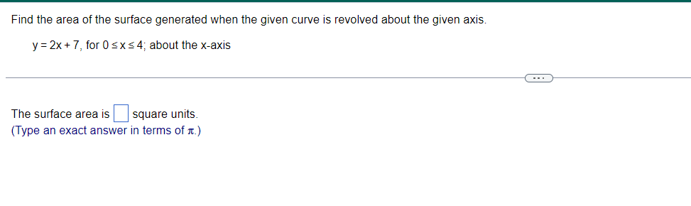 Solved Find the area of the surface generated when the given | Chegg.com